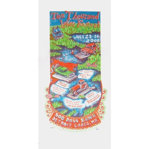 10,000 Lakes Festival 2008 Official Festival Poster by Jim Pollock