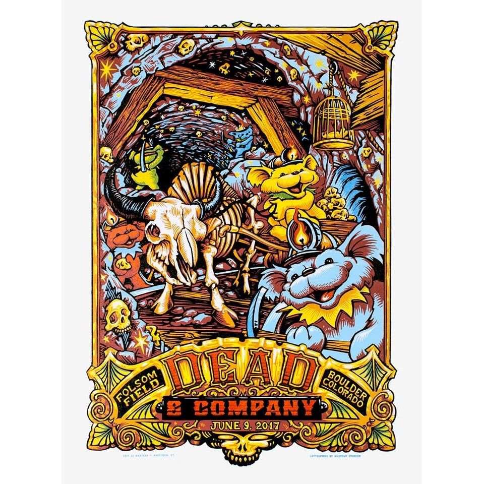 Dead & Company Folsom Field Boulder Colorado June 9th 2017 LE Screen Print Poster By AJ Masthay
