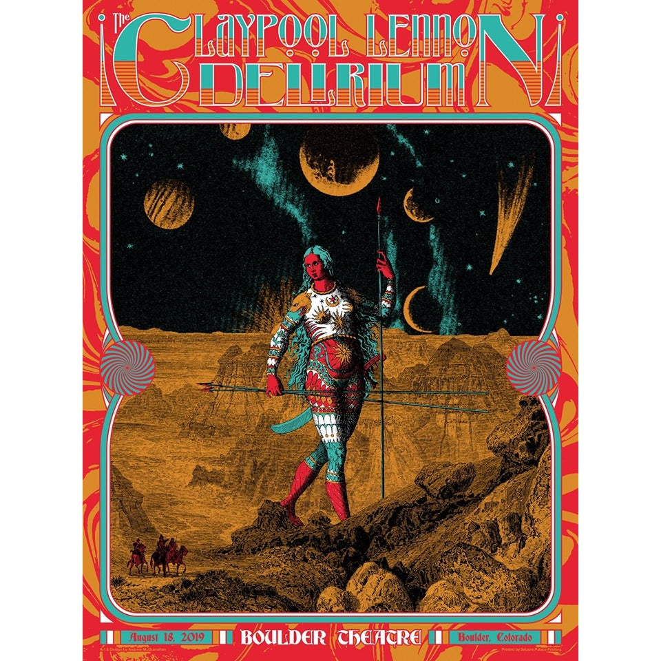 Claypool Lennon Delirium Boulder Theater Boulder Colorado August 18th 2019 Official Silk Screen Print