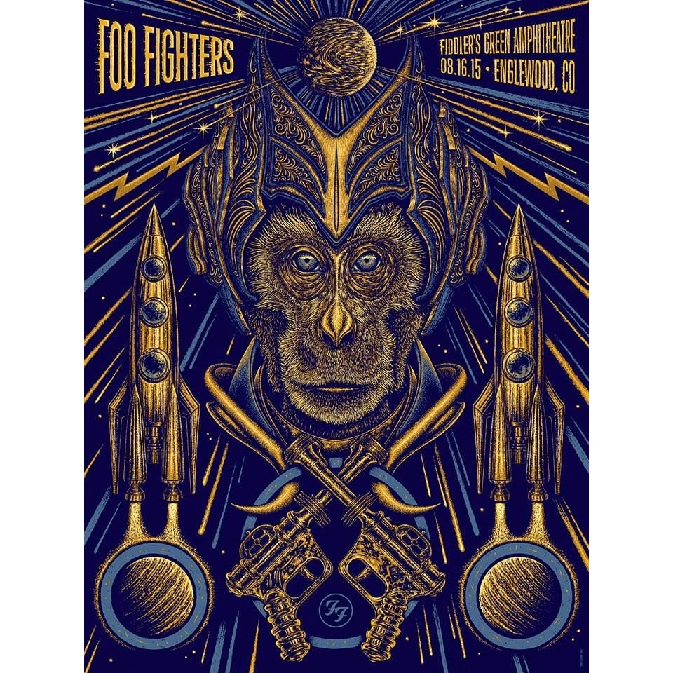 Foo Fighters Fiddler's Green Englewood / Denver Colorado 8/16/15 LE 1st Edition Print of 350