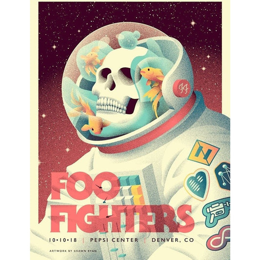 Foo Fighters Pepsi Center Denver 10/10/18 Official Poster 1st Edition of 425