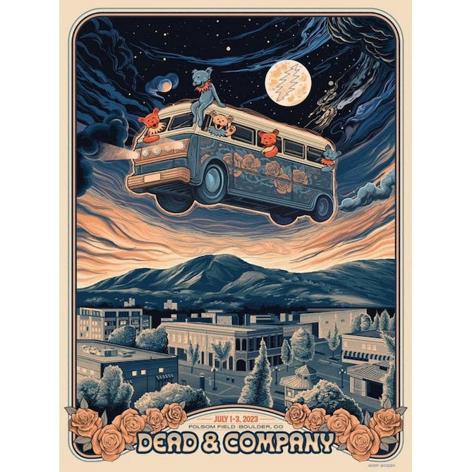 Dead & Company Folsom Field Boulder Colorado 2023 1st Edition Poster Paul Kreizenbeck