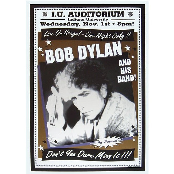 Bob Dylan @ IU Auditorium Indiana University 11/1/00 L.E. Poster