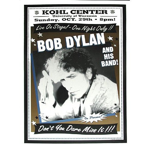 Bob Dylan The Kohl Center University Of Wisconsin Madison Wisconsin 10/29/00