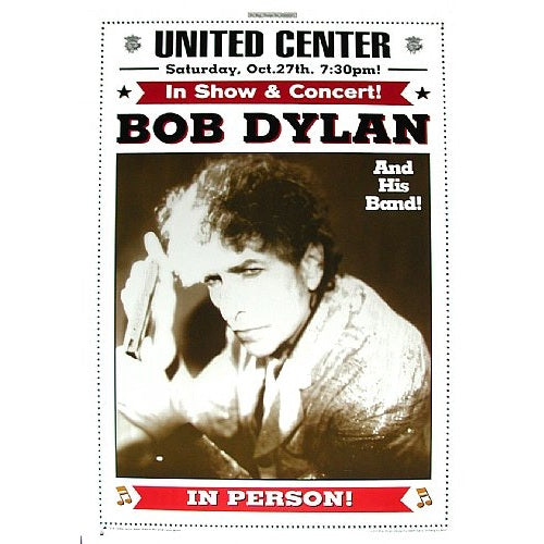 Bob Dylan & His Band @ The United Center Chicago Illinois 10/27/01 L.E. Poster