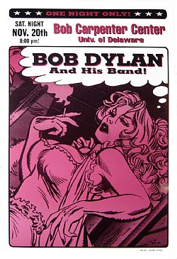 Bob Dylan & His Band  @  Bob Carpenter Center University Of Delaware Official Event Poster