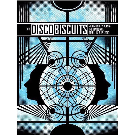 Disco Biscuits @ The National Richmond VA. April 16th& 17th 2010 Official Poster By Status Serigraph