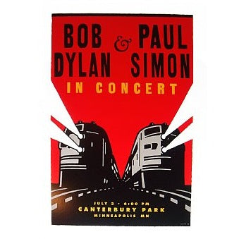 Bob Dylan & Paul Simon Canturbury Park Minneapolis Minnesota 1999 Rare Poster