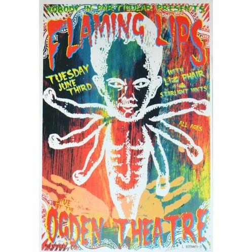 The Flaming Lips Ogden Theatre Denver Colorado 2003 L.E. Poster By Lindsey Kuhn