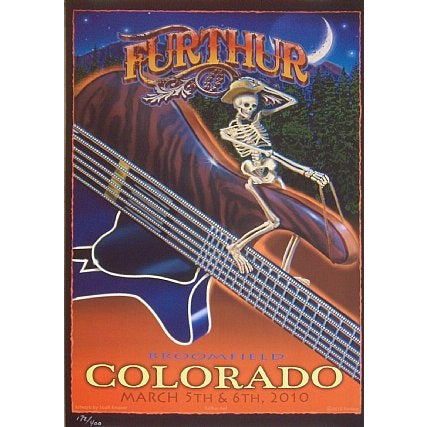 Furthur Grateful Dead 1st Bank Center Broomfield Colorado March 2010 Official Poster Hand Numbered edition of 400