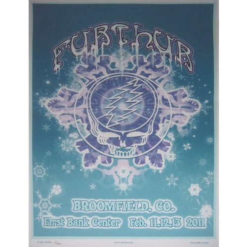 Furthur @ The 1st Bank Center Broomfield Colorado 2/11-13/11 Variant Poster sold only the 2nd & 3rd night Rare!