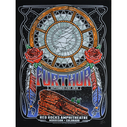 Furthur (Grateful Dead) Red Rocks Amphitheatre September  22nd 2013 Night 3 Official 1st Edition Poster