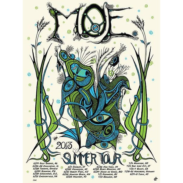 Moe. Summer Tour 2013 Poster S/N Screen Print Edition of 310