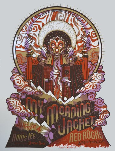 My Morning Jacket & Amos Lee @ Red Rocks 8/4/11 Limited Edition Print S/N Edition of 275 By Guy Burwell