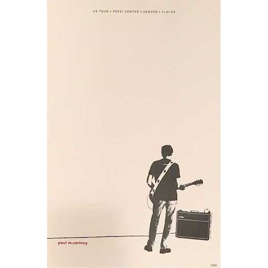 Paul McCartney Beatles Pepsi Center Denver 11/1/05 Official Show Print