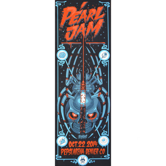 Pearl Jam @ The Pepsi Center Denver Colorado October 22nd 2014 Official Silk Screen Print