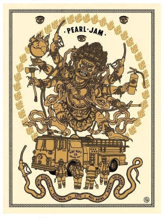 Pearl Jam Ball Arena Denver Colorado 9/22/22 Official Poster 1st Edition