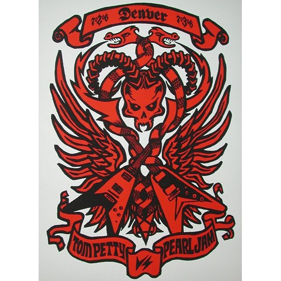 Pearl Jam Tom Petty Denver Colorado 2006 Official L.E. Poster