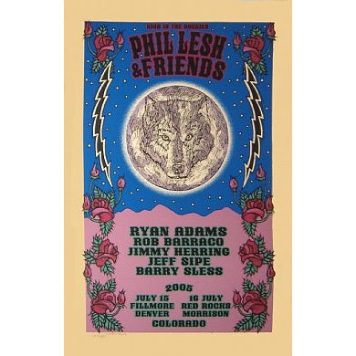 Phil Lesh & Friends Denver & Red Rocks 2005 Official Silk Screen Concert Poster S/N LE of 550