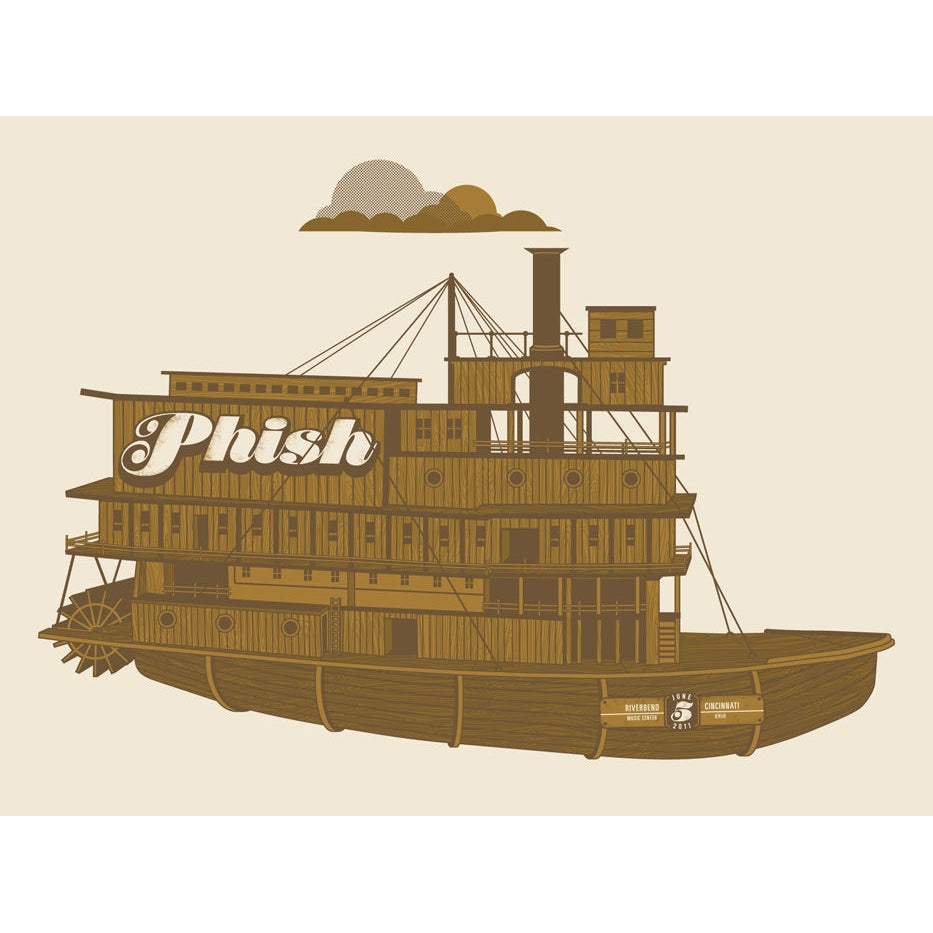 Phish Riverbend Music Center Cincinnati Ohio June 5th 2011 Official L.E. Silkscreen Poster