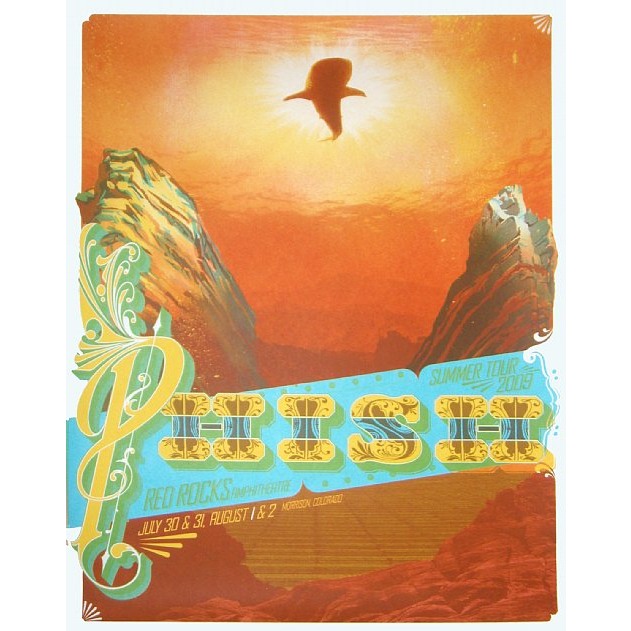 Phish @ Red Rocks 8/1/09 official print