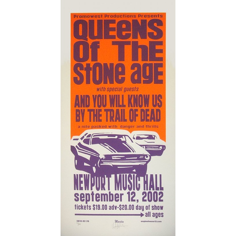 Queens Of The Stone Age Newport Music Hall Columbus Ohio 9/12/02 S/N Official Poster