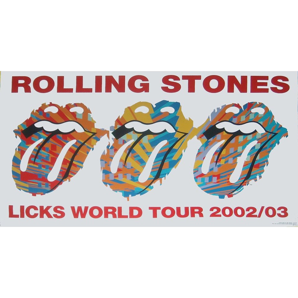 The Rolling Stones Licks World Tour Poster 02/03 Official 1st Edition