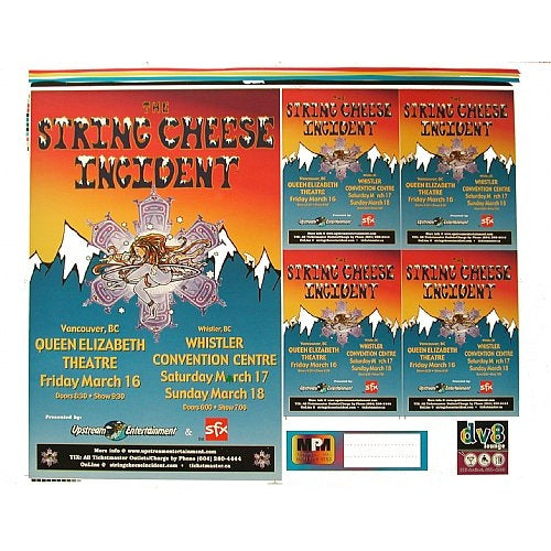 String Cheese Incident Vancouver, Whistler BC Canada 2005 Uncut Proof Sheet Poster