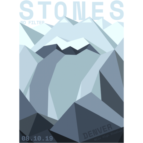 The Rolling Stones Mile High Stadium Denver August 10th 2019 Official Poster Hand Numbered 1st Edition of 500