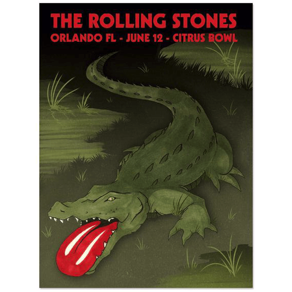 Rolling Stones Citrus Bowl Orlando Florida 6/12/15 Original Poster Hand Numbered