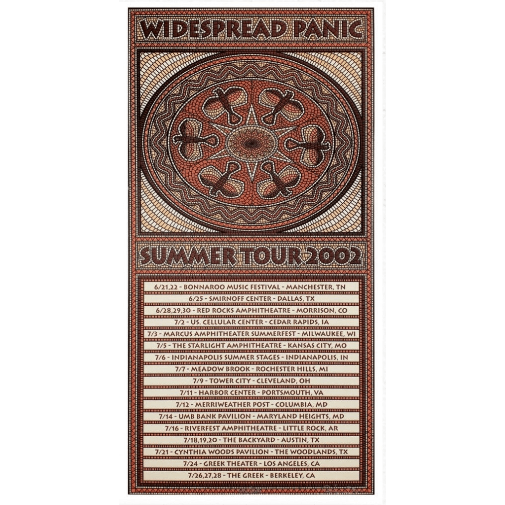 Widespread Panic Summer Tour 2002 Official Limited Edition Poster