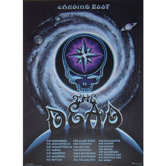 The Dead "Landing 2009" Official North American Tour Poster S/N 1st Edition Emek