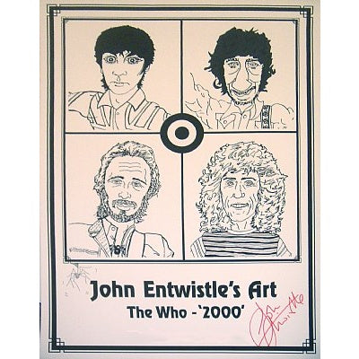 The Who 2000 By John Entwistle Poster with hand signed autograph