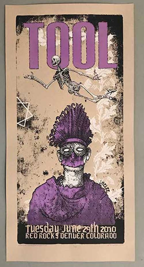 Tool Red Rocks June 29th 2010 Official Poster By Adam Jones #ed & Embossed Original