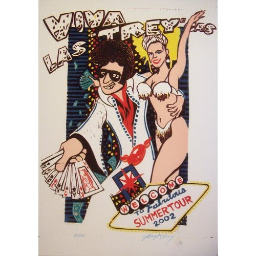 Trey Anastasio Las Vegas 2002 Linocut Print S/N by AJ Mathshay