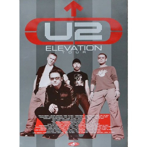 U2 Elevation  North American Tour 2000 Official Print