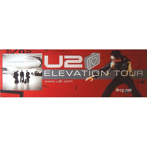 U2 Elevation North American Tour Poster 2001 Official Original 1st Edition Poster Red Variant