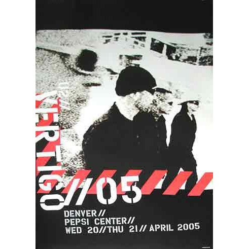 U2 @ The Pepsi Center Denver April 20th & 21st 2005 LE Original Poster of 100