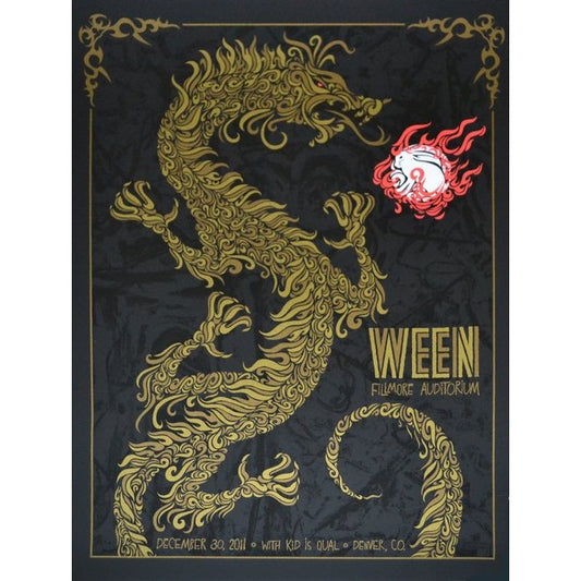 Ween at the Denver Fillmore 12/30/11 Official 1st edition print By Todd Slater