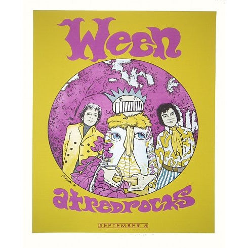 Ween @ Red Rocks Amphitheatre Original 1st edition print by Jermaine Rogers 9/6/09