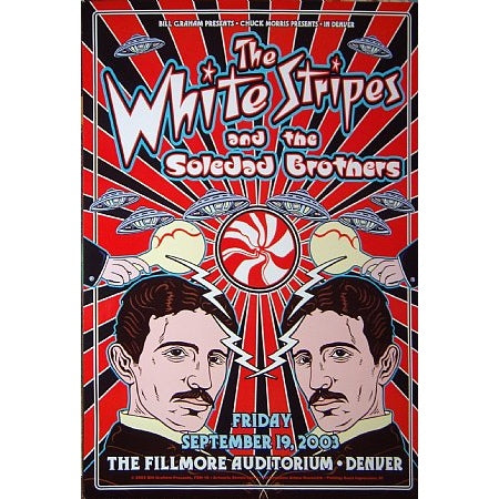 The White Stripes @ The Denver Fillmore, Denver Colorado 10/11/03 1st Edition Poster