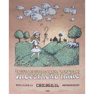 Widespread Panic @ The Chicago Theatre 2008 Official Concert Poster By Marq Spusta