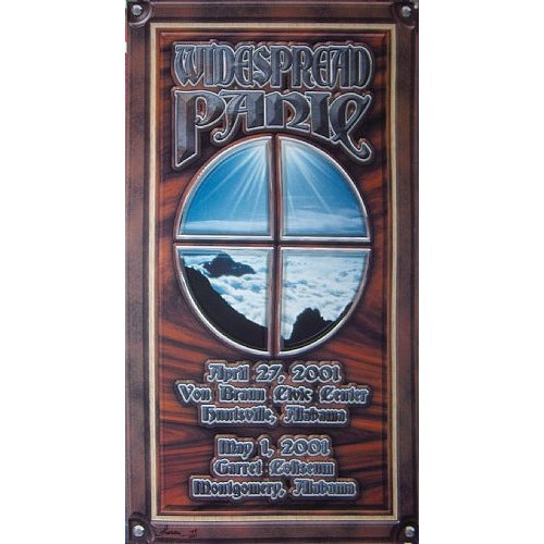 Widespread Panic Huntsville & Montgomery Alabama 4/27 & 5/1 2001 Official S/N 1st Edition Poster