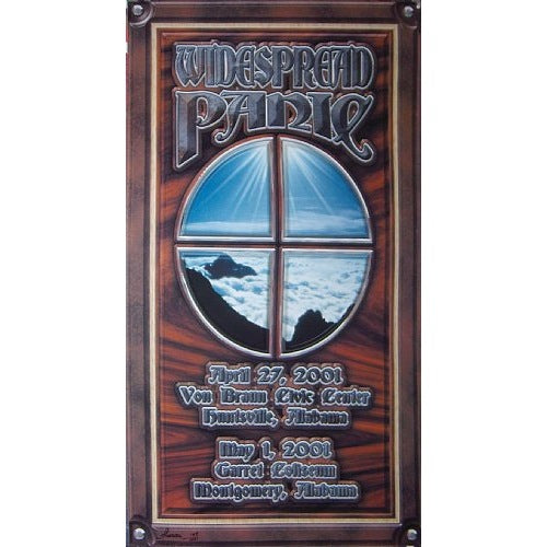 Widespread Panic Huntsville & Montgomery Alabama  4/27 & 5/1 2001 Official S/N 1st Edition Poster