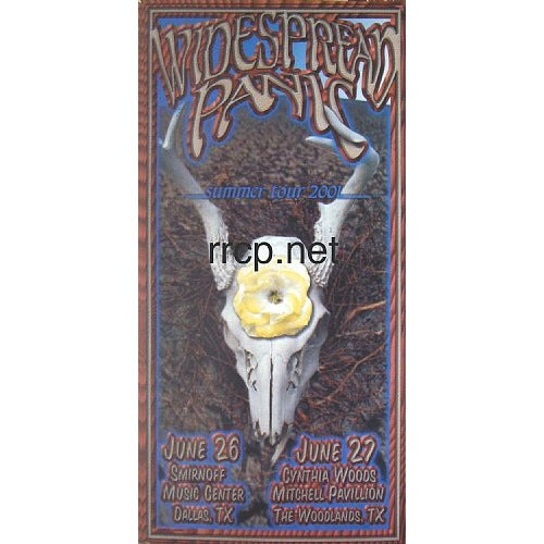 Widespread Panic Dallas, Houston Texas  6/26-27/2001 Official 1st Edition Poster