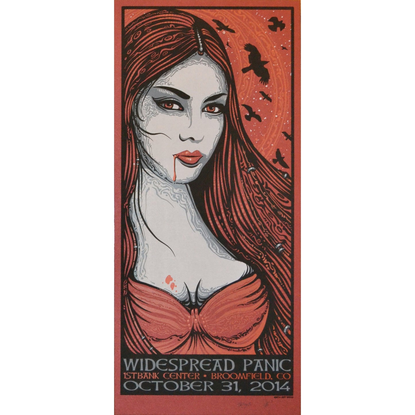 Widespread Panic Halloween 10/31/14 1st Bank Center Broomfield Colorado Official Show Edition Print By Wood