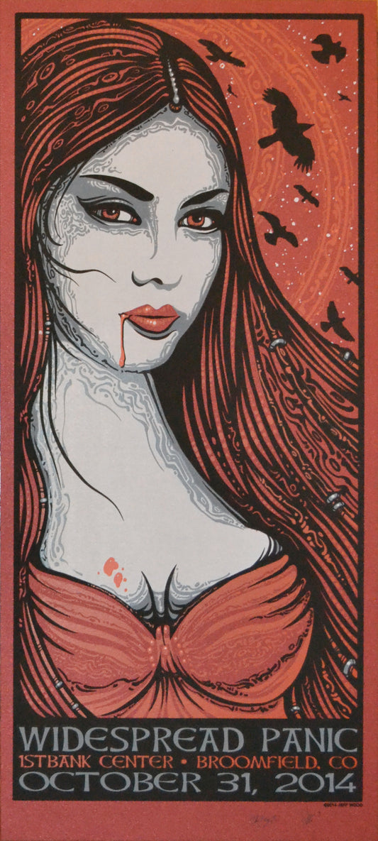 Widespread Panic Halloween 10/31/14 1st Bank Center Broomfield Colorado Official Show Edition Print By Wood