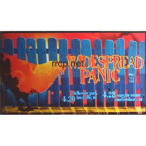 Widespread Panic Knoxville, Murfreesboro Tennessee 4/20,28/01 Officail Poster Signed & Numbered