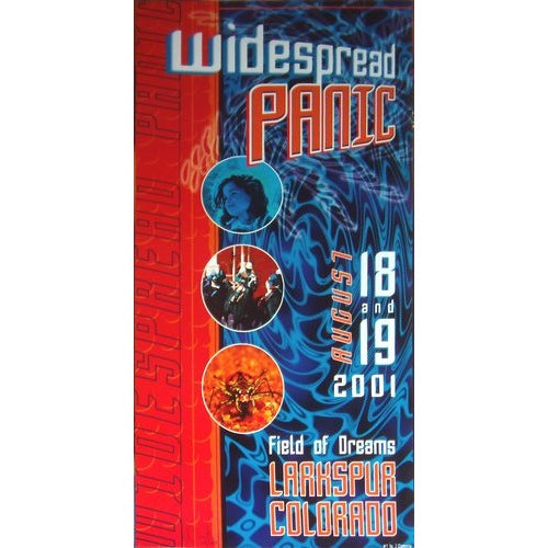 Widespread Panic Larkspur Colorado 8/18-19/01 August 18th & 19th 2001 Rare S/N Poster