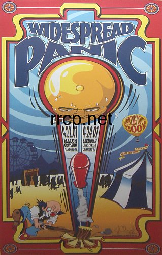 Widespread Panic Macon & Savannah Georgia  4/22-24-01 Limited Edition Official Poster S/N